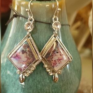 Silver/ Lavender Boho Earrings NWT